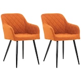 thumbnail of Set van 2 eetkamerstoelen Shila oranje/Stof