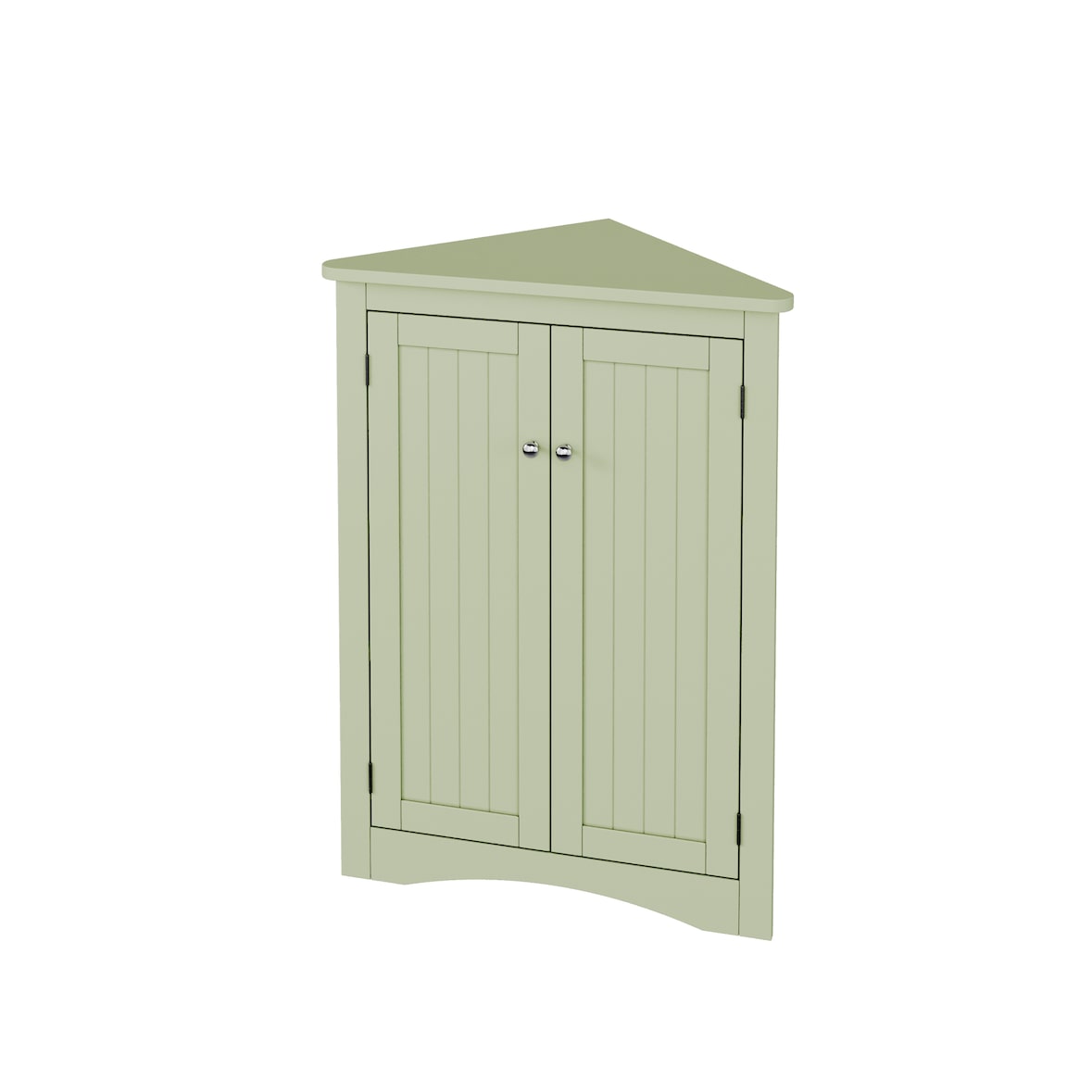 Merax meuble d'angle 80 cm, armoire polyvalente avec 2 portes et 3 niveaux, MDF laqué, vert