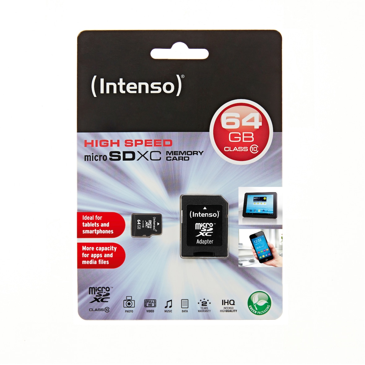 INTENSO Carte MicroSDXC Class 10 - 64 Go