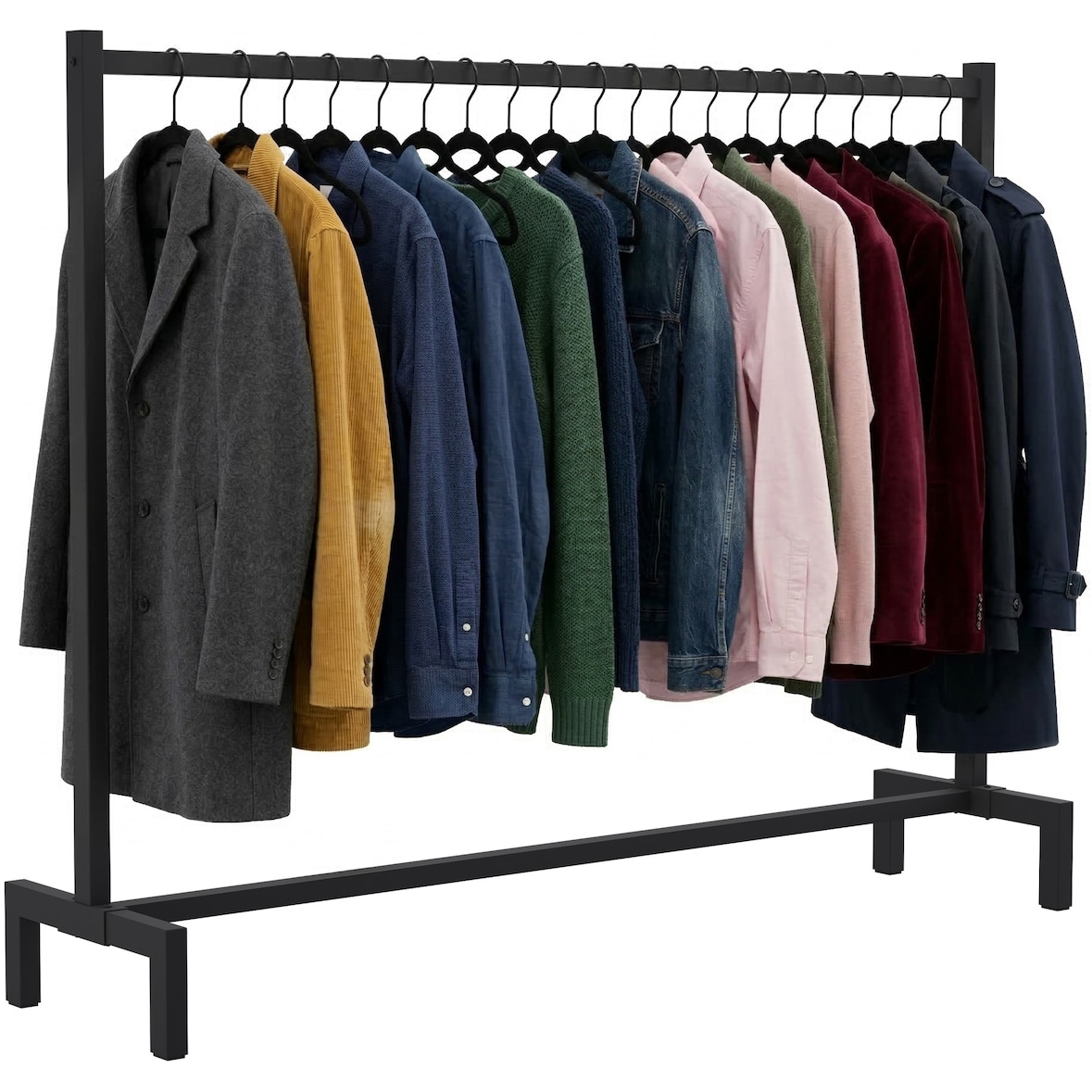 Cabideiro Melva preto/150x38x120