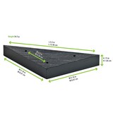 thumbnail of ECOLOMIQUE - 10 Pcs - Plateau bambou triangulaire noir pour 3 pics "Sima" 14 x 8 x 2 cm - ECO209BBSIMA