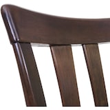 thumbnail of Décoshop26 - Lot de 6 chaises de salle à manger en bois massif marron foncé et assise en tissu crème CDS04664