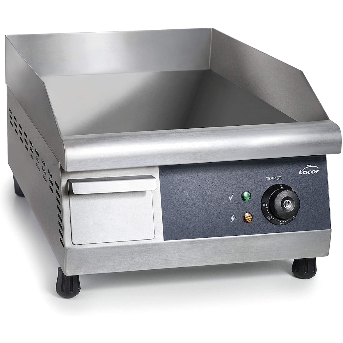 Lacor 69379 Professionele grillplaat 3000 W, roestvrij staal, 40x40 cm