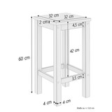 thumbnail of Barhocker Kiefer Massivholz Tresenhocker wählbar in 60cm oder 80cm V-90.71-44-45