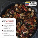 thumbnail of Victoria Paellera Hierro Fundido Curado Inducción 33cm, Apta Fuego, Barbacoa, Horno Cast Iron Skillet, VIC-37574, Negro