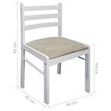 thumbnail of Décoshop26 - Conjunto de 2 sillas de comedor/cocina de diseño clásico en madera maciza de caucho y terciopelo blanco CDS020170
