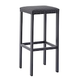 thumbnail of METRO PROFESSIONAL Taburete de bar Gastro Balsario, aluminio/ratán PE, negro