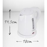 thumbnail of Adler AD1272 Hervidor Agua Eléctrico, 1 L, sin BPA, Resistencia Oculta, Inalámbrico, Apagado Automático, Blanco, 1600W