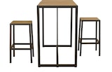 thumbnail of METRO PROFESSIONAL Gastro Bartisch Modano, Akazienholz/Stahl, 140 x 70 cm, rechteckig, braun/schwarz