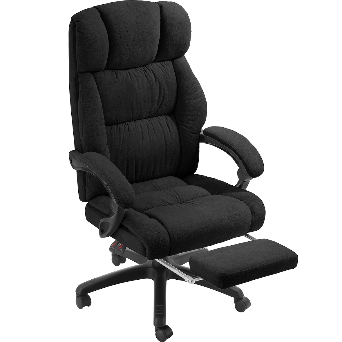 tectake Sedia da ufficio Jillien con poggiapiedi e rivestimento in velluto - 406163