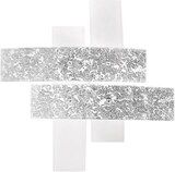 thumbnail of Mittlere Deckenleuchte Lara aus weißem Glas mit Blattsilberdetails, 70 x 70 cm, 2 E27-Leuchten, IP20, max. 2 x 70 W, moderner Stil, ohne Leuchtmittel