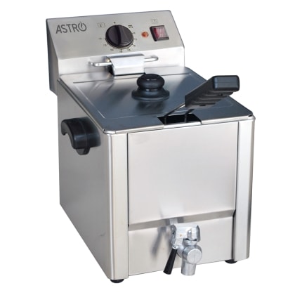 Friteuse professionnelle électrique 8 L, avec robinet de vidange