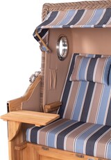 thumbnail of Strandkorb Komplettset - bene living - Königssee Teak Bullauge - PE grau - Modell 580 - inkl. Liftersystem