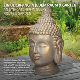 thumbnail of ECD Germany Buddha Kopf Statue 74,5 cm Bronzeoptik Polyresin Dekofigur Skulptur Meditation Yoga Innen Außen