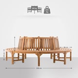 thumbnail of Baumbank Novum 250 cm/teak