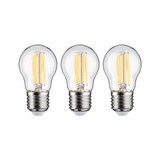 thumbnail of Paulmann Eco-Line Filament 230V LED Tropfen E27 3er-Set  80 mm 525lm 2,5W 3000K  Klar 29215