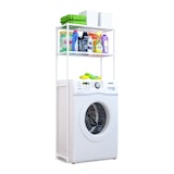 thumbnail of Estantería Metálica Blanca para Baño con 2 Baldas Salva Obstáculos 68x28x169cm 20Kg 7house