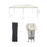 thumbnail of METRO PROFESSIONAL Gastro paviljoen Thagpi, staal/polyester, 3 x 6 m, waterafstotend, wit