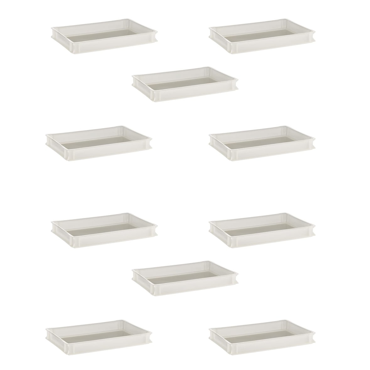 APS Teigbehälter Pizzaballenbox Plastik, H: 7cm, 14L,  stapelbar, 10er Set
