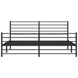 thumbnail of vidaXL Bedframe met hoofd- en voeteneinde metaal zwart 193x203 cm