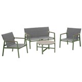 thumbnail of Salon de jardin 4 places en aluminium vert kaki