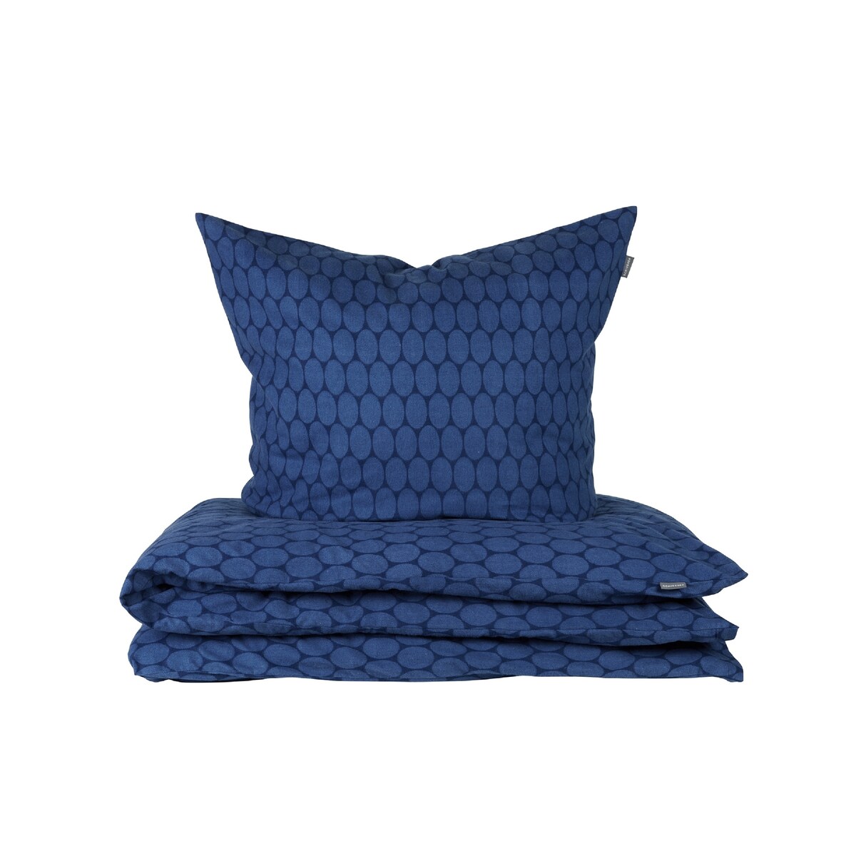 Schiesser Bettwäscheset Drops - Feinbiber - 2-teilig - 155 x 220 cm - Dunkelblau