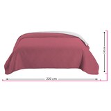 thumbnail of Tagesdecke 220x240 OEKO-TEX - rosa hellgrau Microfaser-Bezug wattiert gesteppt Wende-Design XXL Sofa Couch Bett Bettüberwurf