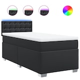 thumbnail of vidaXL Boxspringbett mit Matratze Schwarz 80x200 cm Kunstleder