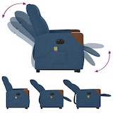 thumbnail of vidaXL Massagesessel mit Aufstehhilfe Elektrisch Blau Stoff