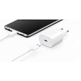 thumbnail of Samsung - EP-TA800 - Schnellladegerät + KABEL - USB Typ C- 25W - Ladegerät Netzteil - weiß