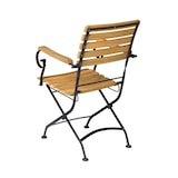 thumbnail of METRO PROFESSIONAL Silla plegable con reposabrazos Baviera set de 2, acero/madera de acacia, natural/negro