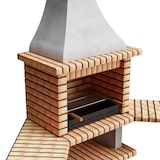 thumbnail of MF - Grillkamin Modell Roma mit 2 Seitentischen (Grau, Orange - 160 x 58 x 240 cm) REF: 3800/1 - Für Außenbereich