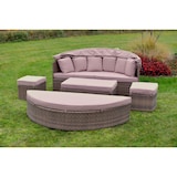 thumbnail of Merxx Riva Relaxinsel, Ø 180 cm, inkl. Polsterauflagen/Kissen, Aluminium/Kunststoffgeflecht, Natur