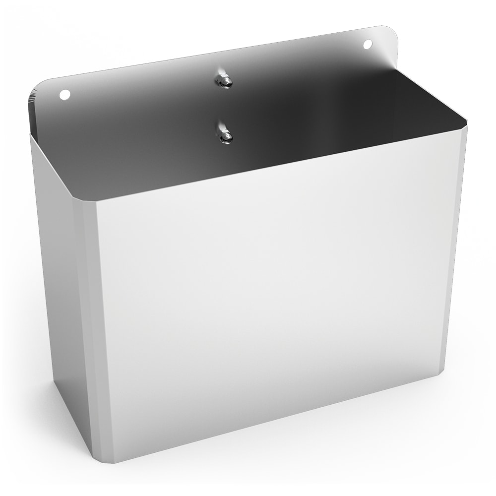 Papelera acoplada en columna o pared mural