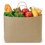 thumbnail of MONOUSO - Sacchetti Carta Kraft con Manico Ritorto 80 g/m² 32+16x26cm (25 Pezzi)