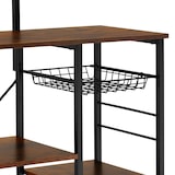 thumbnail of tectake Etagère de cuisine Crawley réglable en hauteur 90x40x131,5cm - Bois foncé industriel, rustique -404754