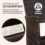 thumbnail of CASARIA® Gartenmöbel Set 8 Stühle inkl. 7cm Auflagen extra Breit Braun