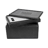 thumbnail of KIT FROID - 1 conteneur isotherme PPE 46L - Ouverture par le haut - Adapté GN 1/1 + 1 plaque eutectique GN1/1 froide 4kg + Support réhausse plaque