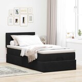 thumbnail of vidaXL Ottoman-Bett mit Matratze & LEDs Schwarz 90x200 cm Samt