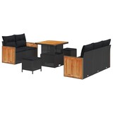 thumbnail of vidaXL Garten-Sofa-Set mit Kissen 8 pcs Schwarz