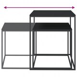 thumbnail of Juego de mesas de centro 2 uds madera de ingeniería y metal