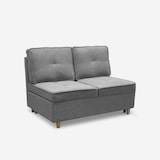 thumbnail of Divano letto 2 posti estraibile salvaspazio in tessuto grigio Wanda-DI82350GC
