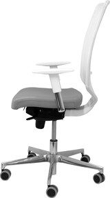 thumbnail of Ossa blanca Silla  y  Respaldo de malla en color blanco y asiento tapizado en tejido BALI color gris