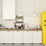 thumbnail of Relaxdays Küchenregal für Arbeitsplatte, 3 Ebenen, mit Brettchenhalter & Besteckhalter, Gewürzregal, Metall, schwarz