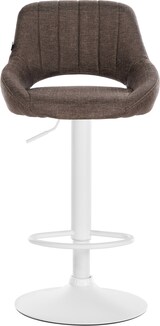 thumbnail of CHEFGASTRO 2er Set Barhocker NIAGARA Stoff Weiß HxBxT 85x47x48cm Stoff Braun Barstuhl