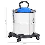 thumbnail of vidaXL Aschesauger mit HEPA-Filter 1200W 20 L Edelstahl