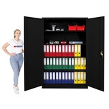 thumbnail of PROREGAL Mega Deal 4x Flügeltürenschrank ELEPHANT Metall Aktenschrank abschließbar 180x120x40cm Stahl 4 Ebenen Stahlschrank Schwarz