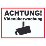 thumbnail of Achtung Videoüberwachung Kameraüberwachung Aufkleber A5 (148x210mm)