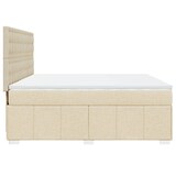 thumbnail of vidaXL Boxspringbett mit Matratze Creme 180x200 cm Stoff