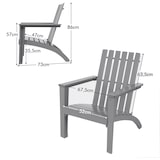 thumbnail of COSTWAY Adirondackstoel, gemaakt van acaciahout, tuinstoel met een draagvermogen tot 160 kg